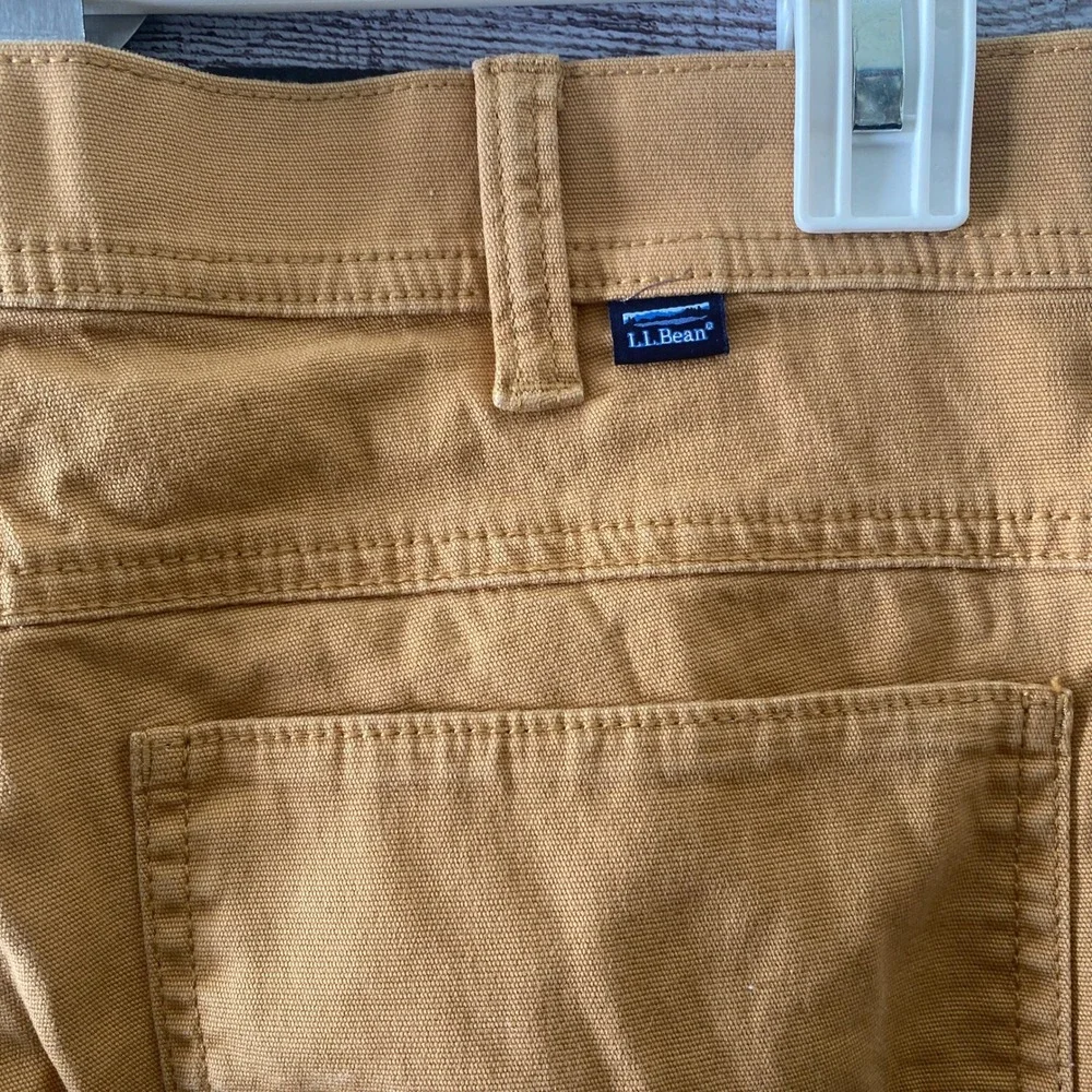 LL‎ Bean Men's BeanFlex Standard Fit Cargo Pants Size 32 x 32 Tan Pockets Logo